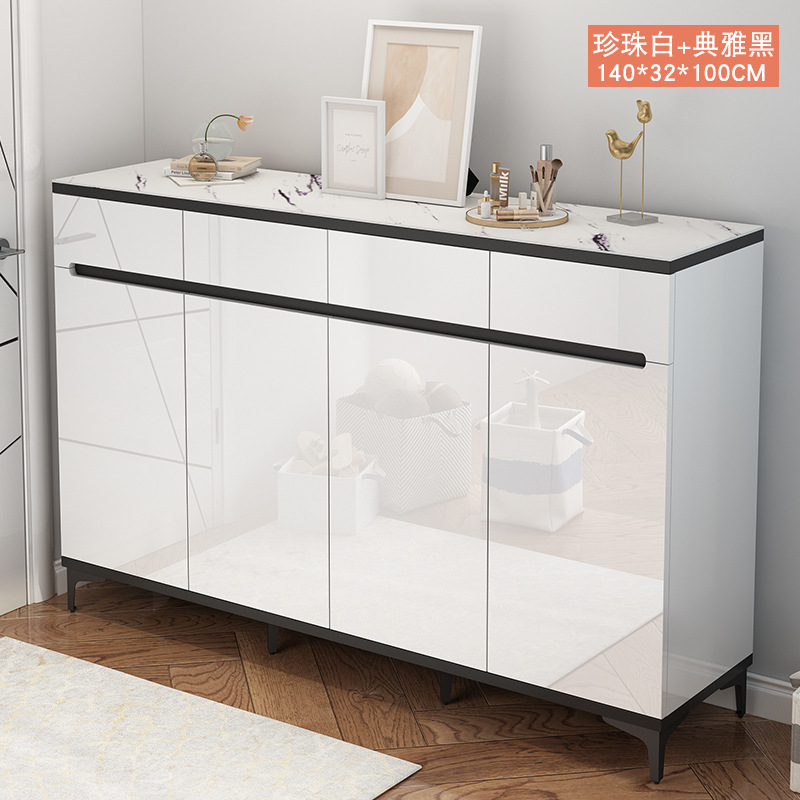 흰색 대리석 패턴 우아한 검은 색 "4 개의 연기" 140x32x100cm