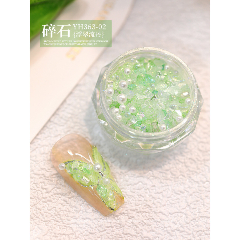 美甲钻饰品网红爆款异形幻彩冰晶碎石珍珠DIY穿戴甲材料装饰彩钻|undefined