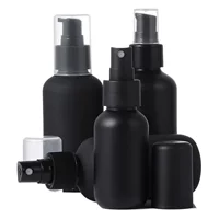 Sanle производитель оптом пластиковая бутылка 60 ml120 ml черный матовый распылитель бутылка для прессования эмульсии бутылка косметическая бутылка