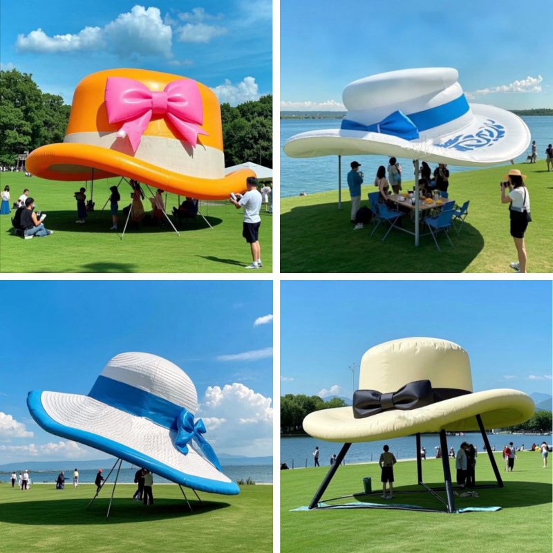 Inflatable Simulation Hat Air Mold Large Outdoor Sunshade Camping Advertising Creative Spring and Summer Atmosphere Beautiful Chen Props Inflatable Simulation Hat Air Mold Large Outdoor Sunshade Camping Advertising Creative Spring and Summer Atmosphere Beautiful Chen Props