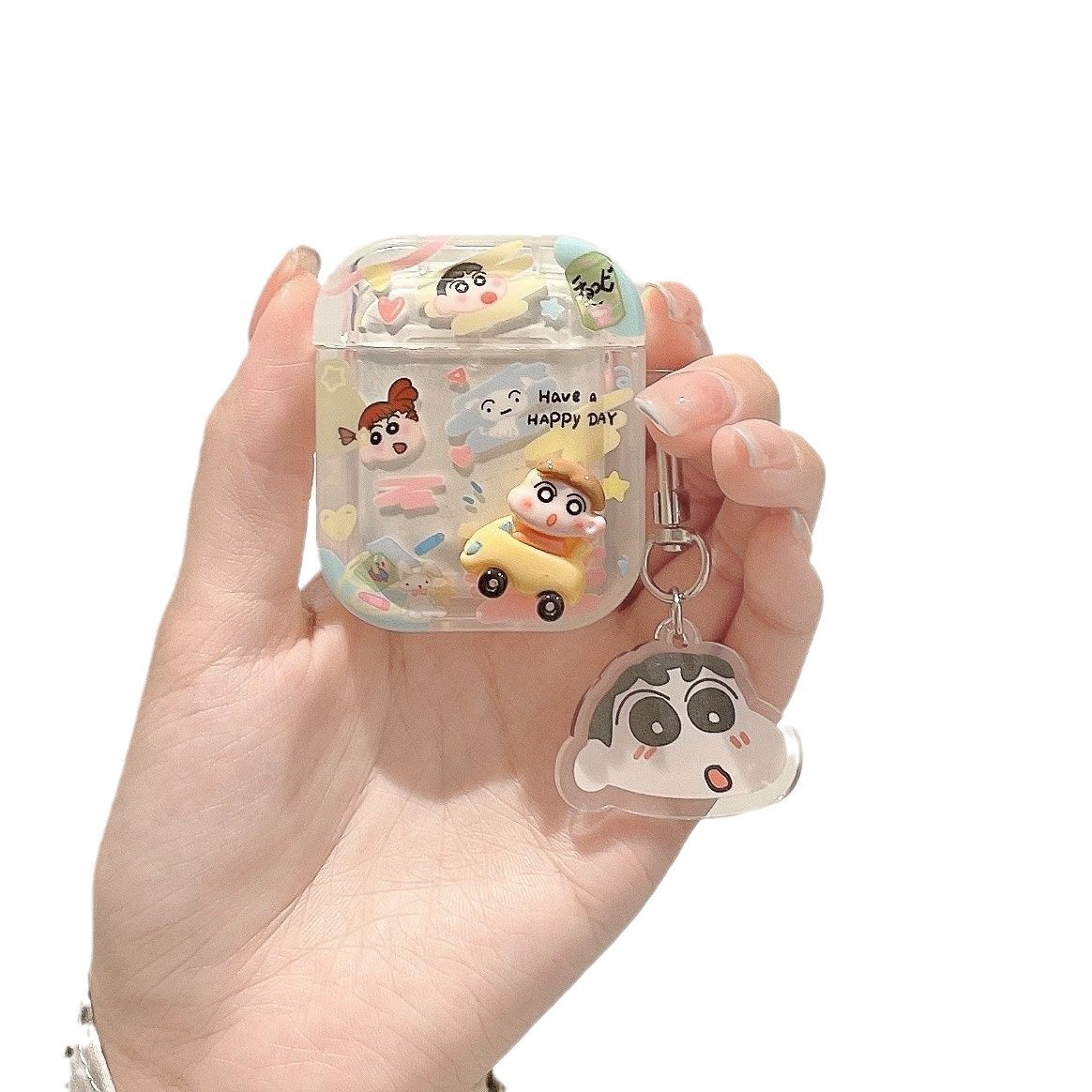 Cartoon crayons japoneses pequeños nuevos para Apple Airpod 4 auriculares caso de protección pro3 caso de protección