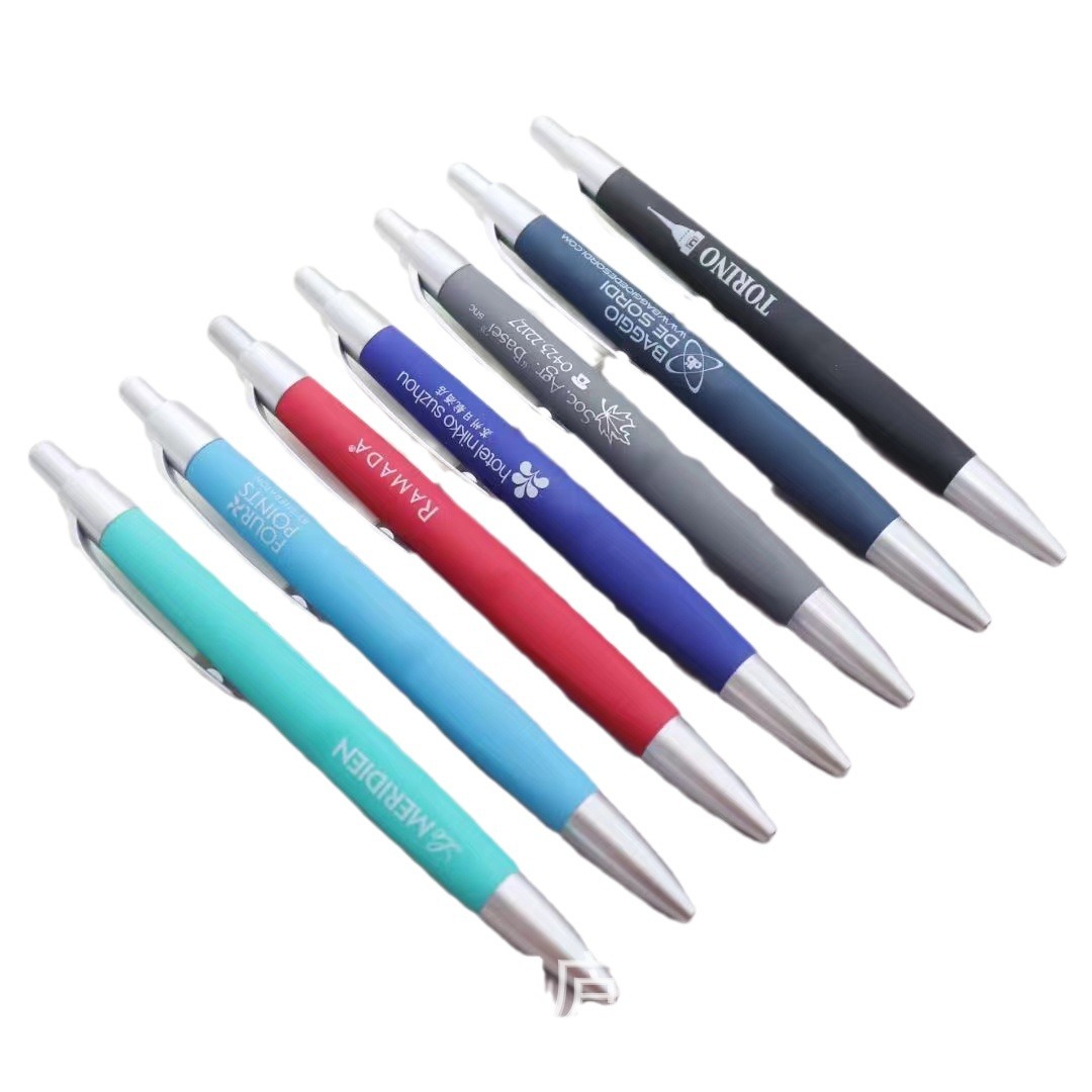 FUENTE fabricante material de protección del medio ambiente RABS muestra gratis publicidad bolígrafo Hotel pluma spray pegamento pluma cuerpo sentirse cómodo