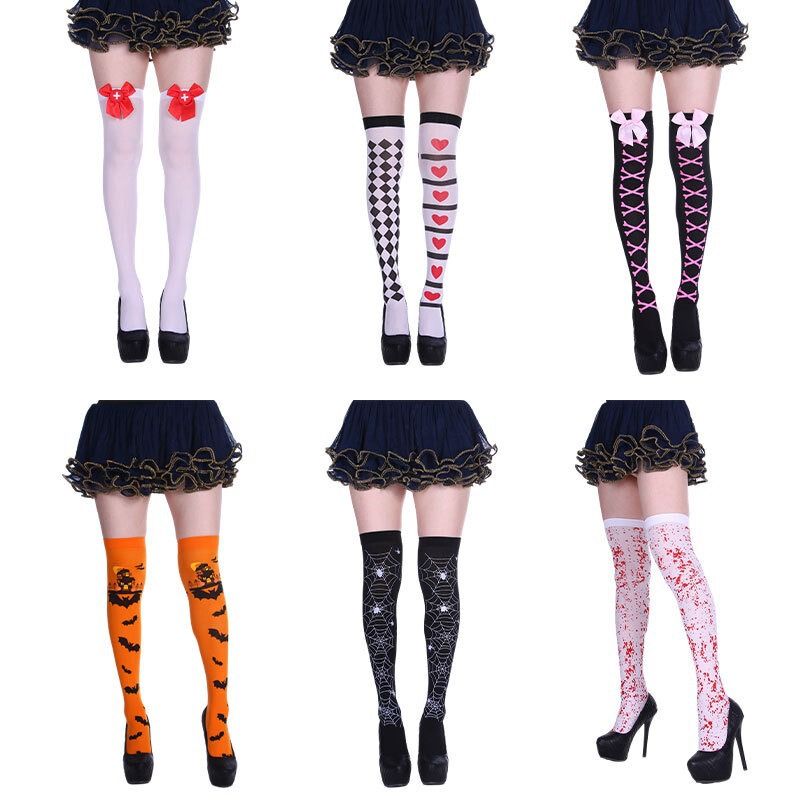 Halloween Socks Black Skeleton Socks Skeleton Socks Easter Various Blood Socks Vampire Stockings