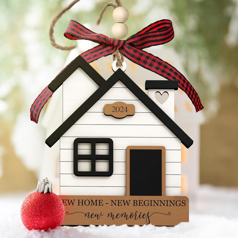 2025年越境新築祝いギフト クリスマス 母の日 バレンタインデー 装飾品 玄関用丸型木製吊り飾り|undefined