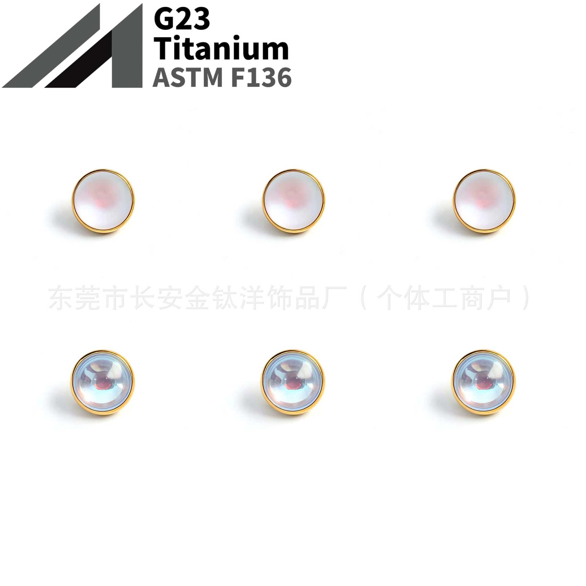 16G labret stud size and finish detail