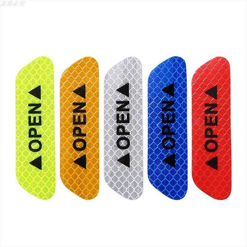 Manufacturer direct selling car reflective door sticker open anti-collision sticker without glue reflective sticker paper open door safety warning