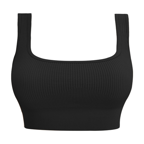Yoga attire fitness beauty back piece women's yoga sports bra with shockproof straps and cushion, unlined, summer wear top bra