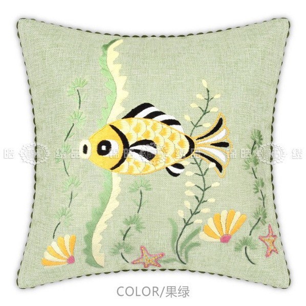 Fábrica al por mayor de color de impresión bordado de la cinta hecha a mano DIY paquete de material cojín funda de almohada flor frente mariposa volando doble platillo Flying dance