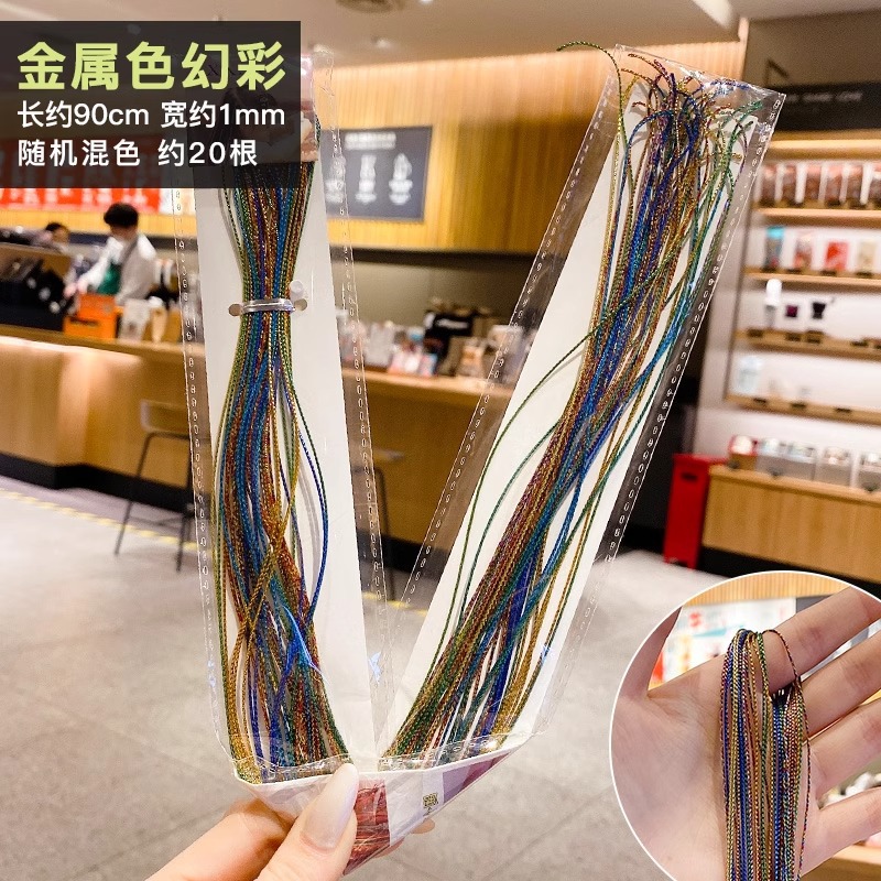 Color sucio trenzado cuerdas de cabello de color mujer colorida cinta de cabello tocado de cabello 2025 nueva correa de cabello de cabello