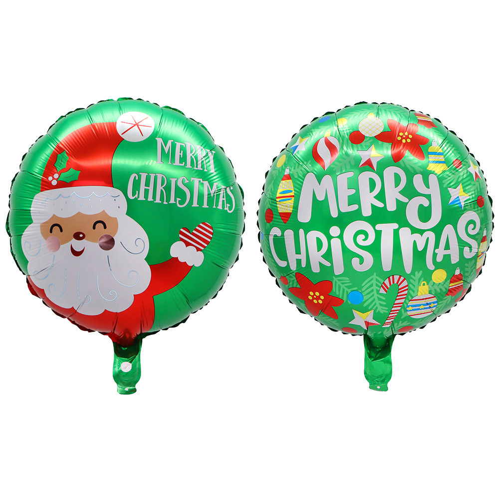 18寸绿色圣诞双面球