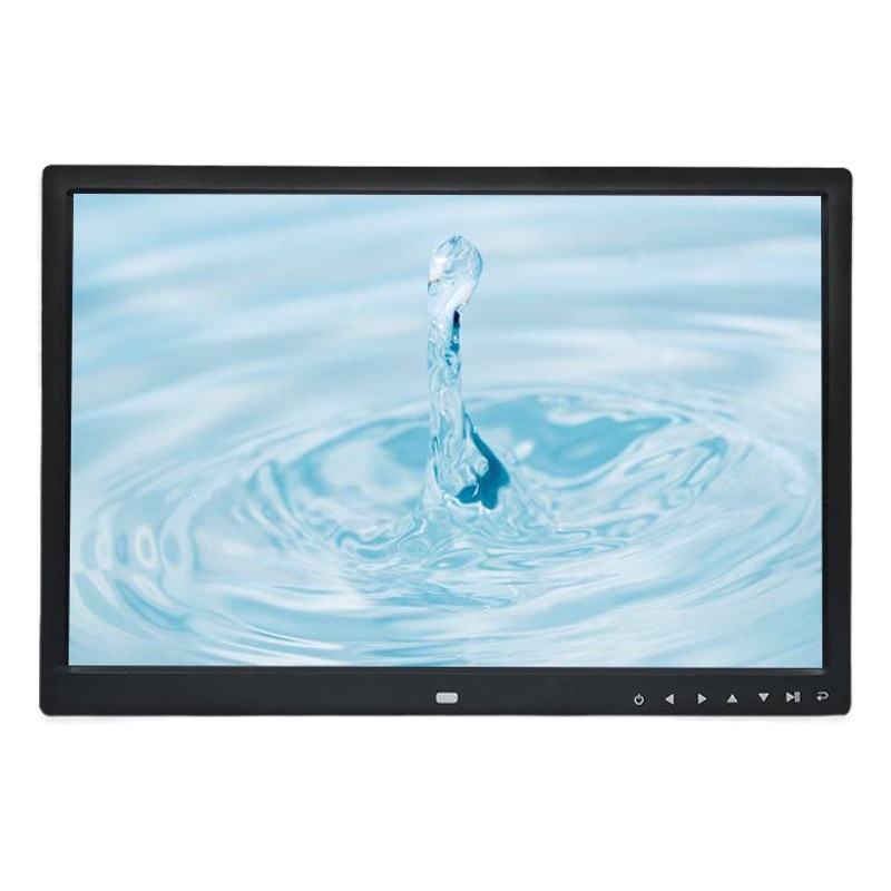 Amazon Venta caliente de 12 pulgadas de pantalla ancha multifuncional HD marco de fotos digital con botón táctil máquina de publicidad de álbum electrónico
