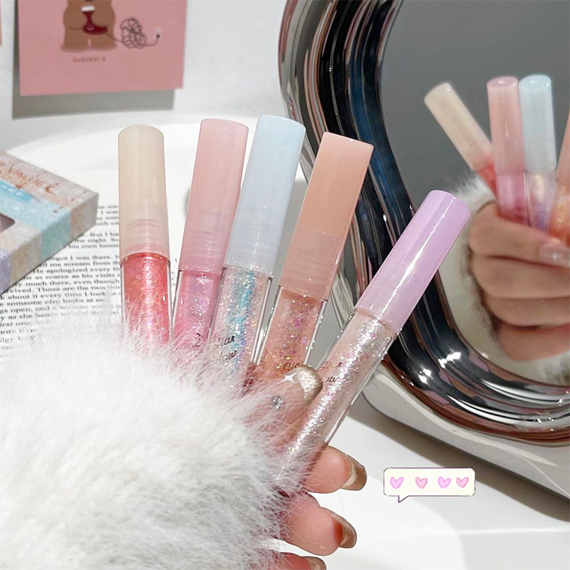 Art Value Sunruo Star Liquid Eye Shadow Kit de cinco colores, superposición de puntos, sombra de ojos rosa natural