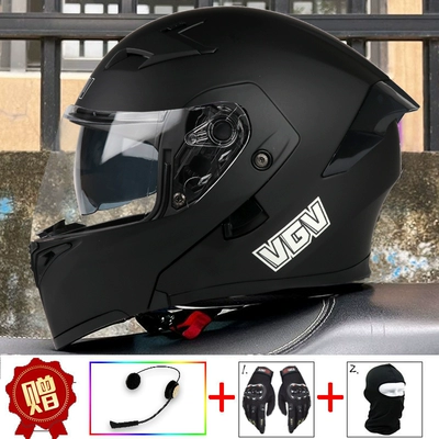 women's safety helmet – Motosiklet dəbilqələri - m-matt-black-built-in-bluetooth-free-gloves-headgear-anti-fog-stickers