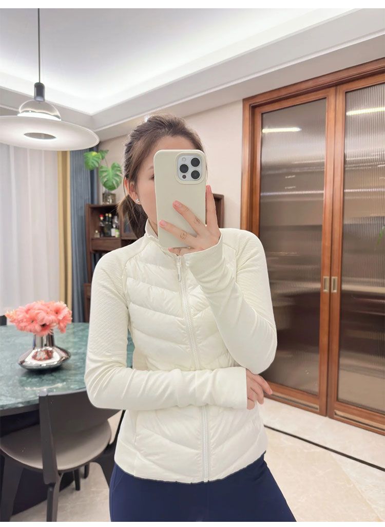 ChicShe Sports Yoga Down Jacket Women Skiing Running Hiking Autumn Winter Lightweight Fitness Inner Layer Windproof Warm Coat_voghion.com