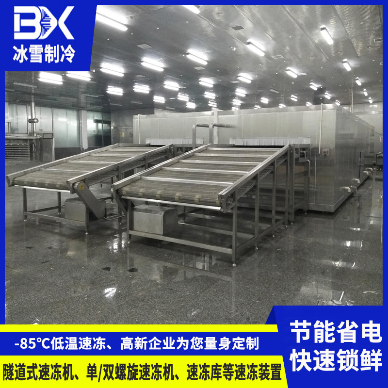 肉面食品速冻机 海产品速冻隧道流水线 食品冷冻速冻设备生产厂家