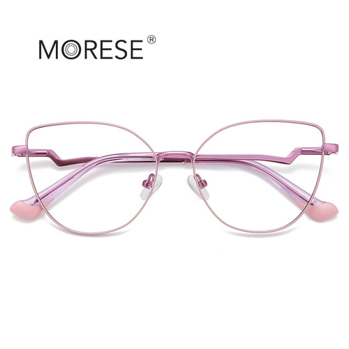  New Frame Glasses Cat Eye Foreign Trade Anti-Blue Light Glasses Candy Color Literary Flat Mirrors Brazilian Women 3043