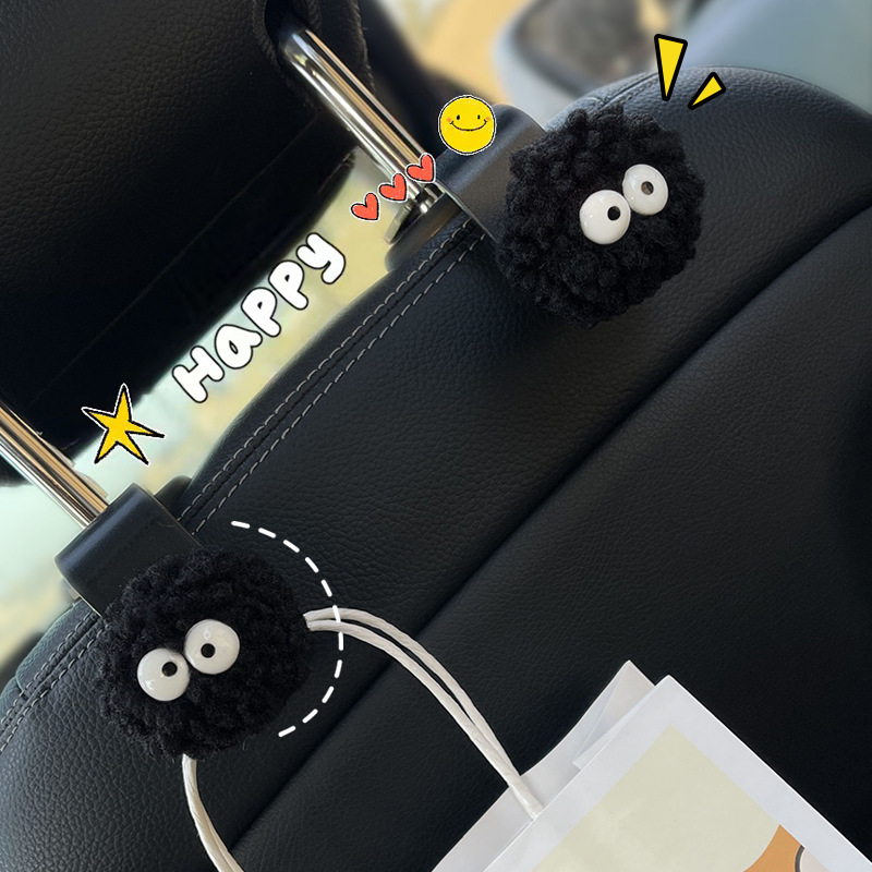 Cute pequeño carbón asiento de automóvil gancho trasero multifuncional almacenamiento trasero rack para artículos de decoración interior del automóvil