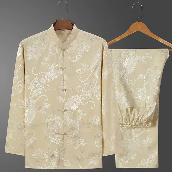 Long-sleeve, beige set