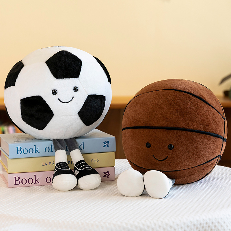 Cross-border new football doll plush toy pillow basketball doll ornaments holiday gift throw doll wholesale Cross-border new football doll plush toy pillow basketball doll ornaments holiday gift throw doll wholesale