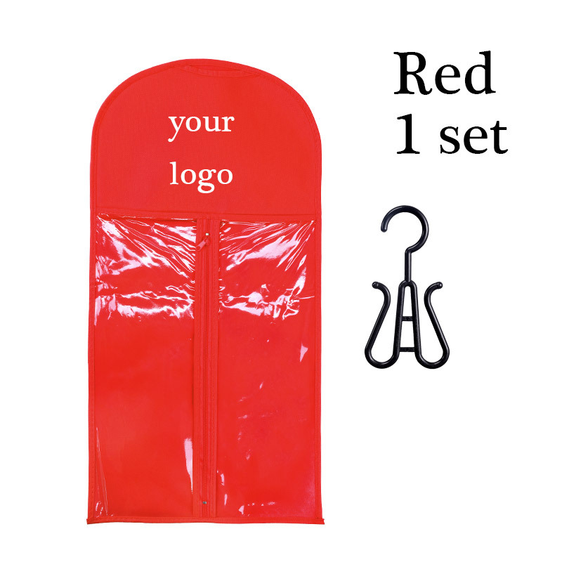 Bolsa de polvo de logotipo personalizada gancho rojo + negro
