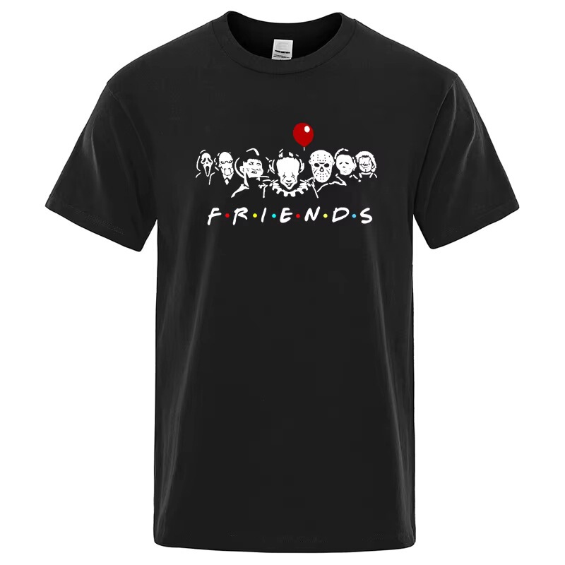 Men's T-Shirt Pure Cotton T-Shirt Funny Friends Print T-Shirt Loose Summer Cool O-Neck T-Shirt Summer Wholesale