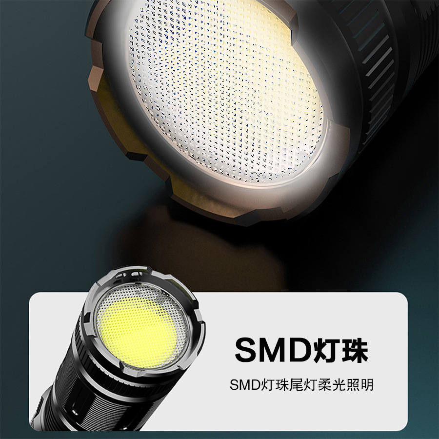 Strong Light Flashlight Rechargeable Ultra-Bright Outdoor Long-Range Portable Multi-Functional White Laser Led Flashlight Work Lighting