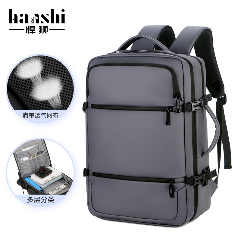 Mochila de negocios para hombre, estilo transfronterizo, mochila de viaje de alta gama, mochila impermeable de gran capacidad para computadora.