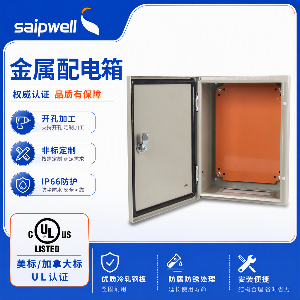 工厂现货户外IP66金属配电箱UL认证防水箱400*300基业箱控制箱