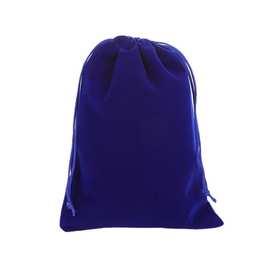 10*12宝蓝绒布袋抽拉绳袋束口袋包装袋礼品袋供应多尺寸绒布束口
