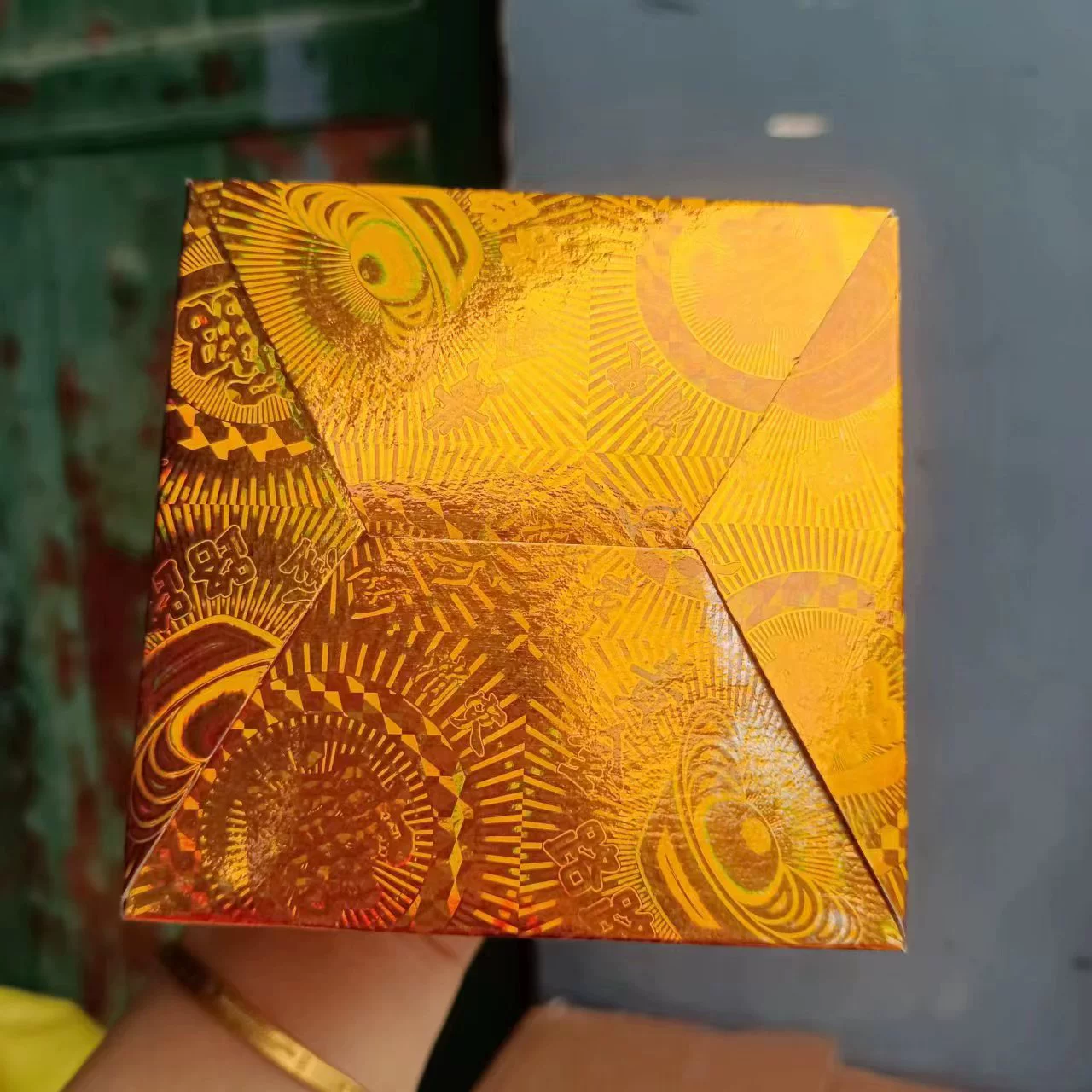 Большой лазерный квадрат золота 1800 золотой слиток похоронные принадлежности Заводской магазин