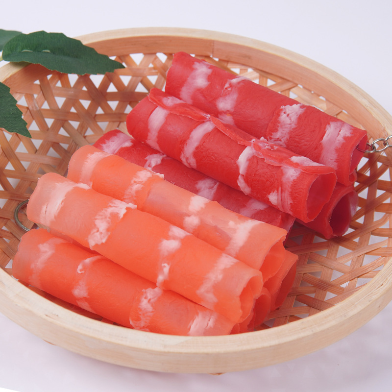 1:1仿真肥牛卷羊肉卷模型食玩火锅店菜品牛肉卷搞笑视频拍摄道具|undefined