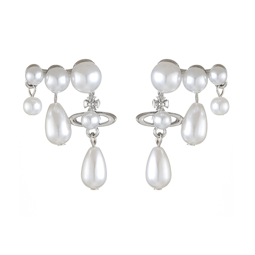 Saturn Queen Mother Pearl Water Drop Tassel Earrings 2025 New Hot…