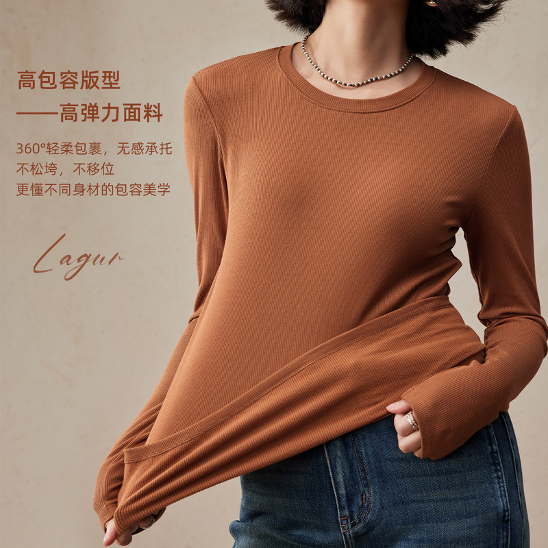 Recommended for Personal Use! Seamless Antibacterial Self-Heating 8.8 ℃ Thickened Base Layer Sweater for Women, Autumn and Winter Layered Wear, High-End Knitwear.