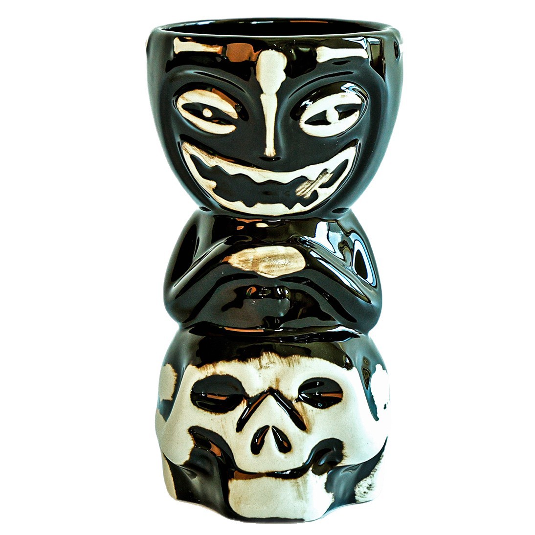 Retro estilo hawaiano cóctel tiqui taza zombie cara taza de cerámica esqueleto tiqui taza taza creativa taza de vino