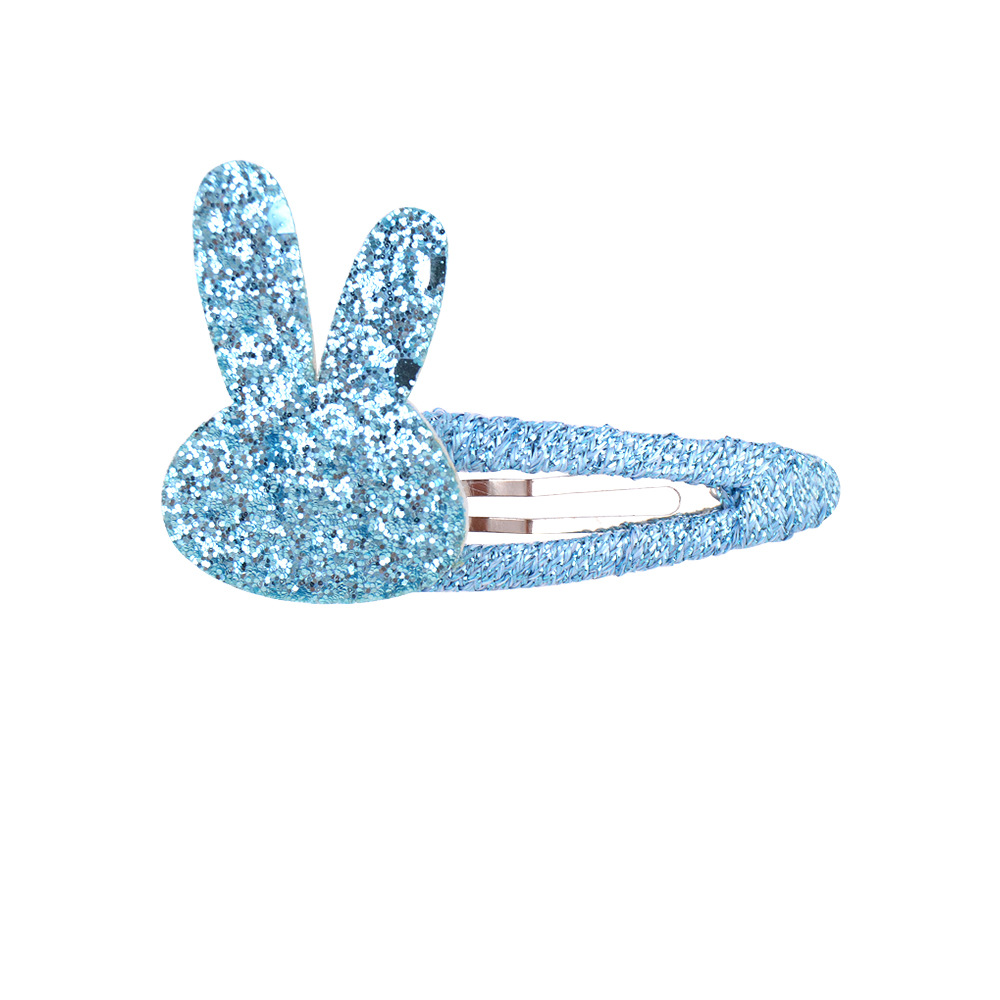 Girl'S Cute Rabbit Flower Non-Woven Bronzing Glitter Hair Clip display picture 9