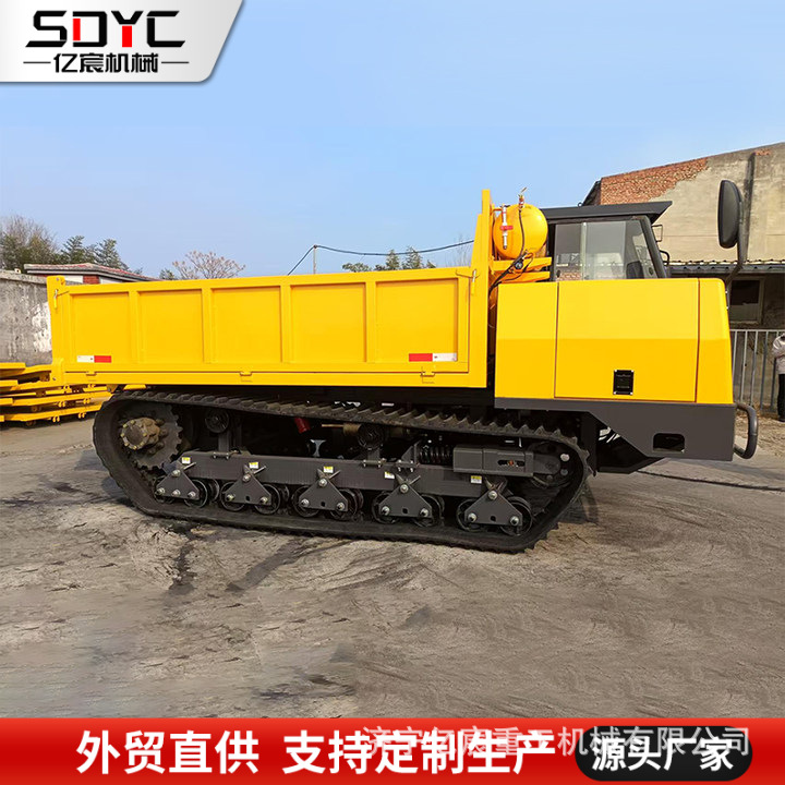 跨境履带运输车全地形履带搬运车货物运输农用带驾驶室运输车