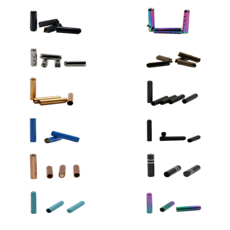 供应彩色无缝纯铜子弹头尾夹 开口闭口圆头拉链鞋头尾夹鞋材辅料