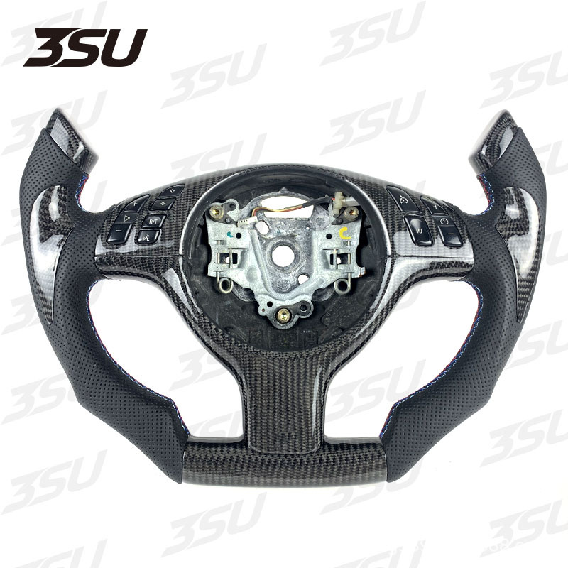 Suitable for Bmw E46 3 Series Leather Carbon Fiber Steering Wheel Upgrade Modified Sports Car Steering Wheel