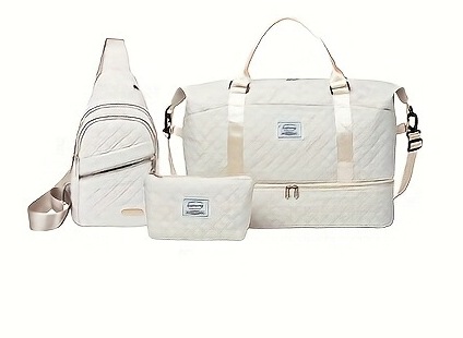 Bolsa de viaje de tres piezas Bolsa para niños y madre Versión coreana de Lingge Almacenamiento de salida de gran capacidad Bolsa de equipaje portátil Bolsa de deporte y fitness