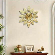 金属工艺挂钟外贸出口厂家直销跨境电商专供铁艺钟表工艺挂钟孔雀