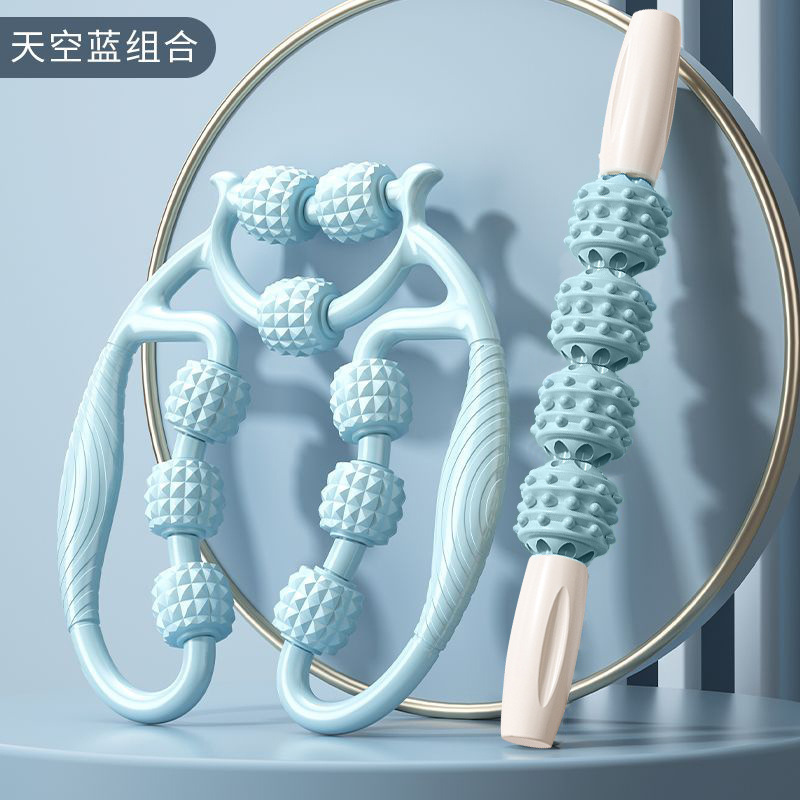 环形夹腿按摩器瘦小腿消除肌肉按摩器放松揉捏滚轮轴锻炼瘦腿神器|undefined
