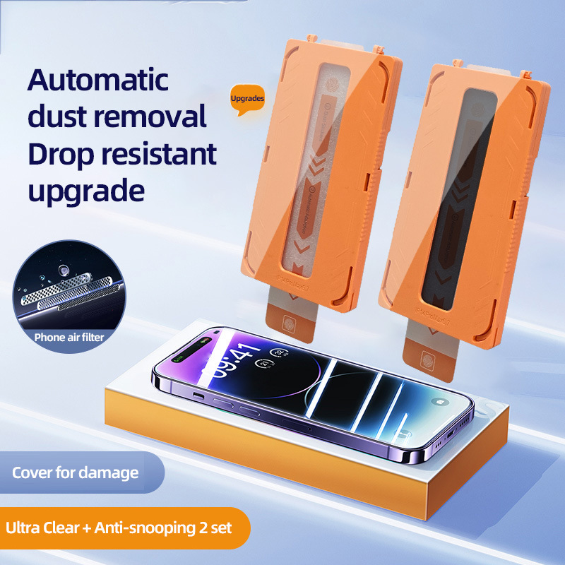 Amazon cross-border exclusivamente para iPhone16promax, segundo parche, película templada para almacén libre de polvo, película anti-phishing Apple 16