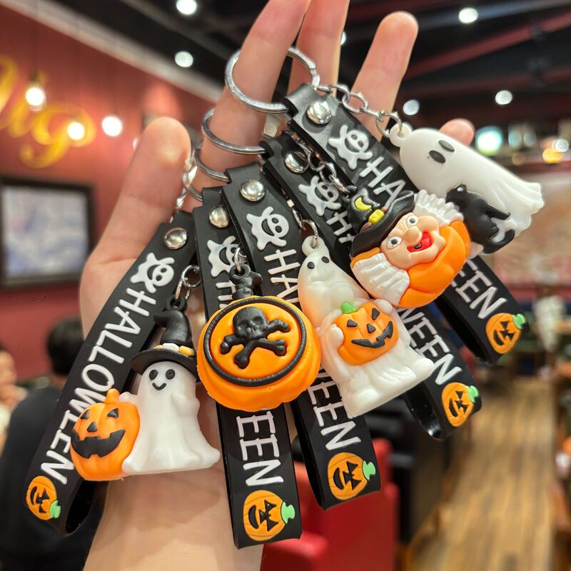 Cross-Border Halloween Cartoon Keychain Epoxy Doll Creative Keychain Chain Holiday Gift Pendant Wholesale Cross-Border Halloween Cartoon Keychain Epoxy Doll Creative Keychain Chain Holiday Gift Pendant Wholesale