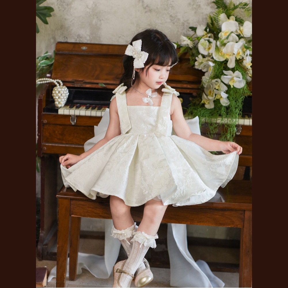 New 2025 Sleeveless Princess Dress for Girls Children's Performance Costume Wholesale Polyester Hostess Dress 0-24 Months_voghion.com