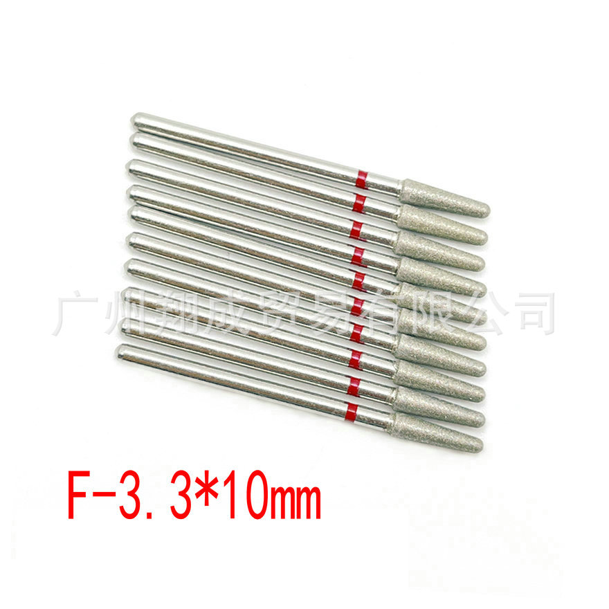 10 unids Amazon Venta caliente nail art carborundum pulido traje uñas descarga taladro piel muerta eliminación diamante Taladro