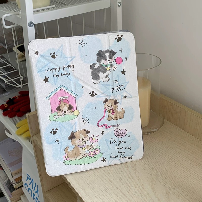 2024 new ipadpro protective cover magnetic air6 shell 3 y apple 10 generation with pen slot anti-bending air5 cartoon