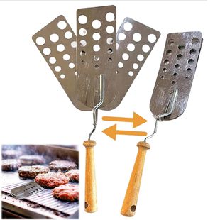 Cross-Border New Product Creative Hot Meat Patty Spatula Stainless Steel Meat Pie Shovel Barbecue Tool