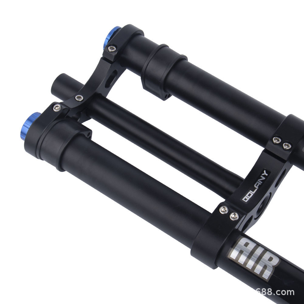 Bolany bicicleta de montaña tenedor delantero doble hombro tenedor inversa amortiguador Tenedor de gas 26-29 pulgadas barril eje descendente tenedor 110*15