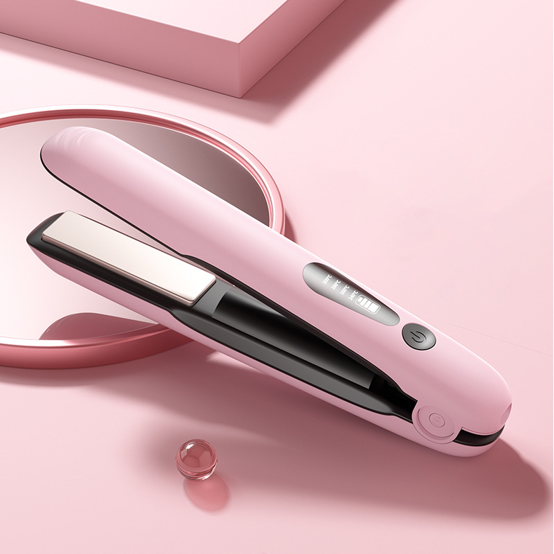 Nuevos productos transfronterizos recargables alisador de cabello alisador de cabello rizado doble uso USB rizador de cabello viajar pinzas de cabello portátiles de baja potencia