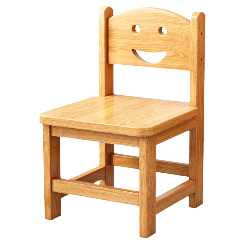Taburete pequeño de madera maciza para uso doméstico, silla de estudiante con respaldo, taburete de madera para jardín de infantes, banco de madera, taburete de madera, taburete bajo.